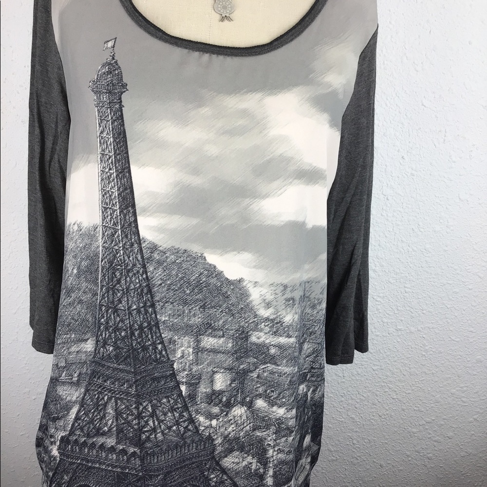 Edista gray tunic blouse